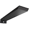 Ekena Millwork Hidden Floating Steel Heavy Duty Bracket w/ Flange, Powder Coated Black 2 1/2"W x 12"D x 1 1/2"H BKTM02X12X01HFPBL - alternate 1